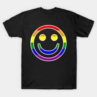 Pride Smiling Face LGBTQ Design T-Shirt